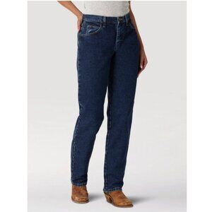 Wrangler Blues Relaxed Fit Mom Jeans Size 4 Like New Indigo Wash Denim High Rise
